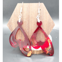 Boucles d'oreilles résine époxy