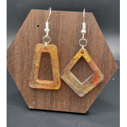 Boucles d'oreilles résine époxy