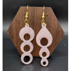 Boucles d'oreilles résine époxy