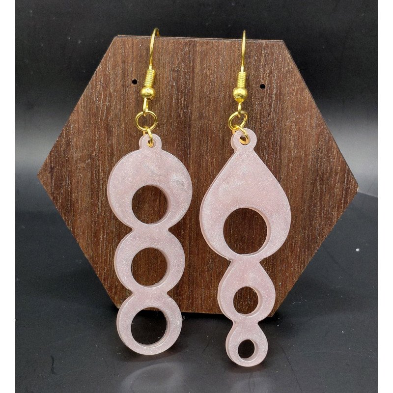 Boucles d'oreilles résine époxy