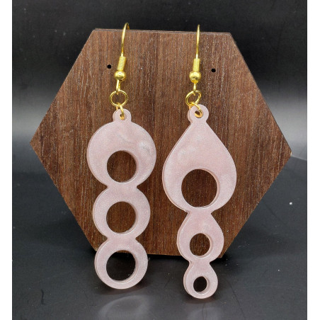 Boucles d'oreilles résine époxy