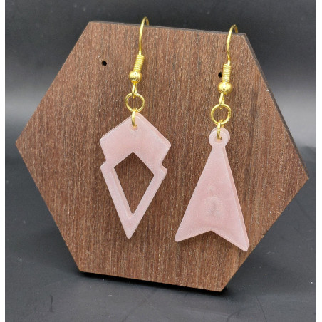 Boucles d'oreilles résine époxy
