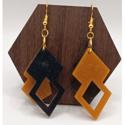 Boucles d'oreilles résine époxy