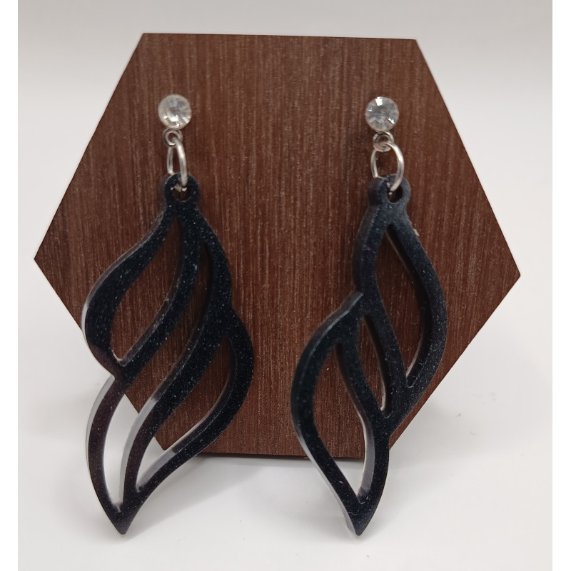 Boucles d'oreilles résine époxy