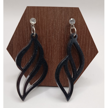Boucles d'oreilles résine époxy