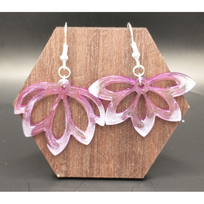 Boucles d'oreilles résine époxy