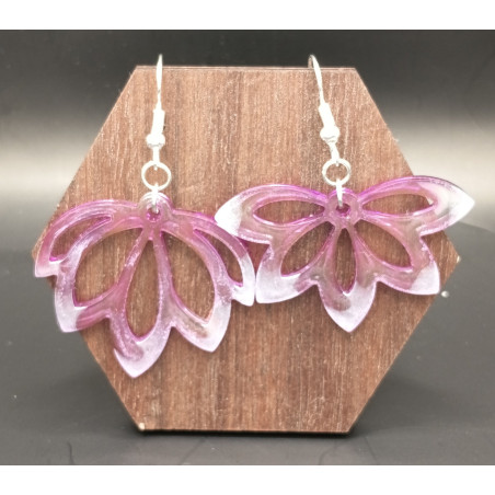 Boucles d'oreilles résine époxy
