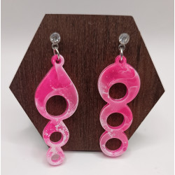 Boucles d'oreilles résine époxy