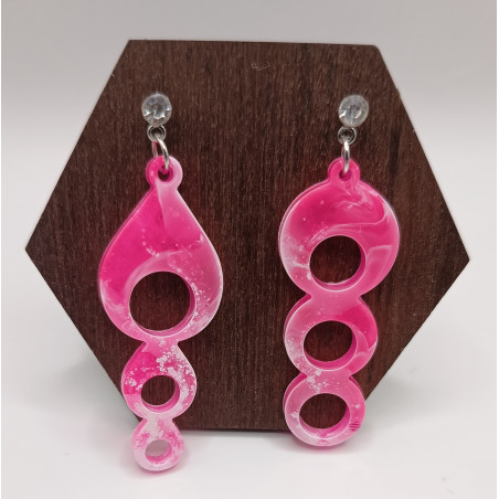 Boucles d'oreilles résine époxy