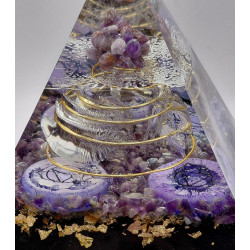 Pyramide orgonite Améthyste