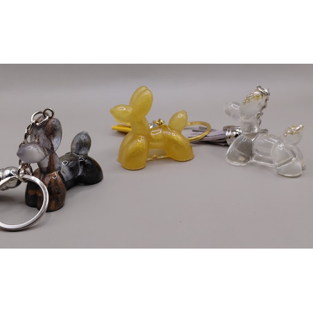 Porte-clés chien ballon