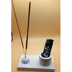 Porte encens et bougie
